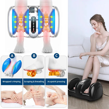 Foot Massager Calf Leg Massage Machine with Heat Deep Kneading Remote Controller